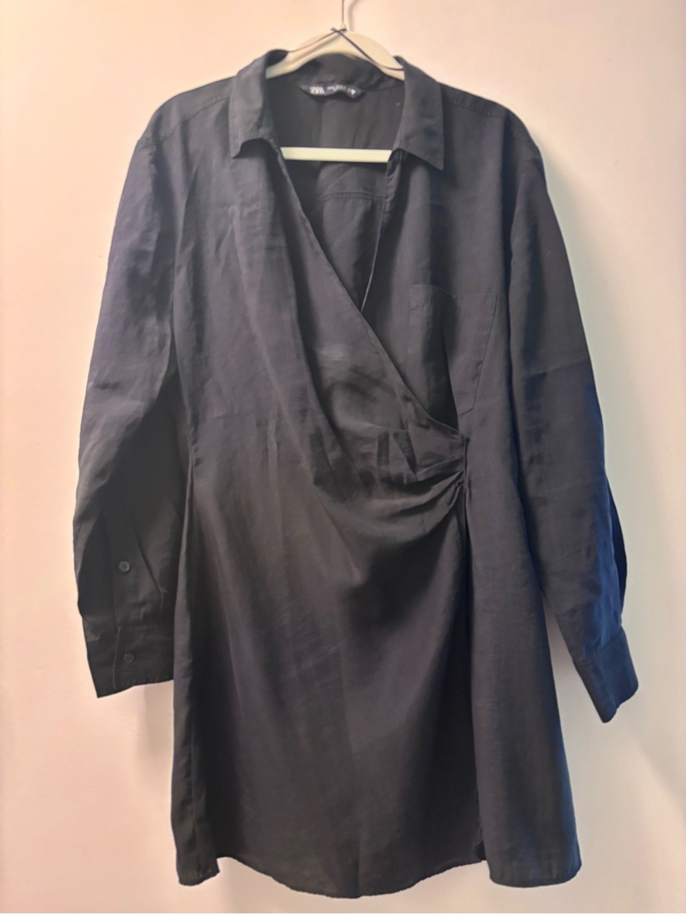 Zara Black Wrap Midi Dress
